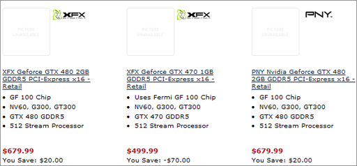 Игровое железо - На GeForce GTX 480 и GTX 470 уже можно разместить заказы